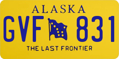 AK license plate GVF831