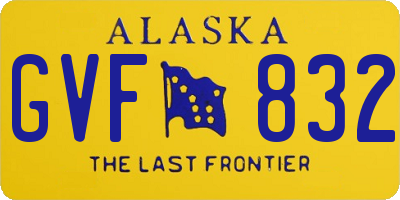 AK license plate GVF832