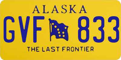 AK license plate GVF833