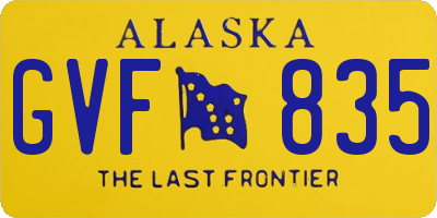 AK license plate GVF835