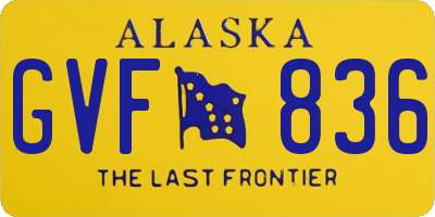 AK license plate GVF836