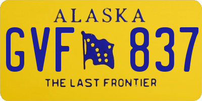 AK license plate GVF837