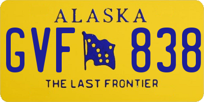 AK license plate GVF838