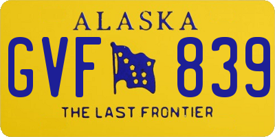 AK license plate GVF839