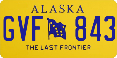 AK license plate GVF843