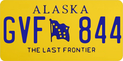 AK license plate GVF844