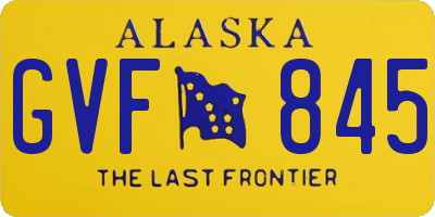 AK license plate GVF845