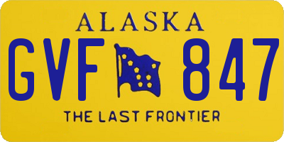 AK license plate GVF847