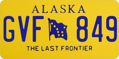 AK license plate GVF849