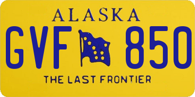 AK license plate GVF850