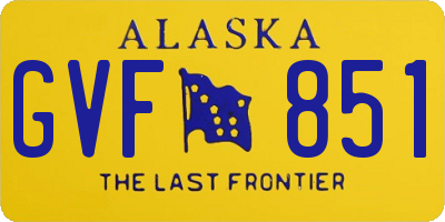 AK license plate GVF851