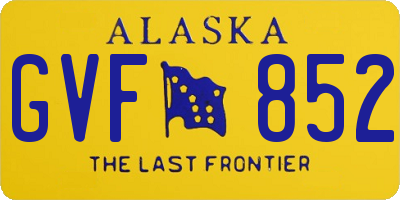 AK license plate GVF852