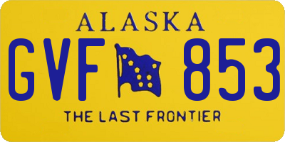 AK license plate GVF853