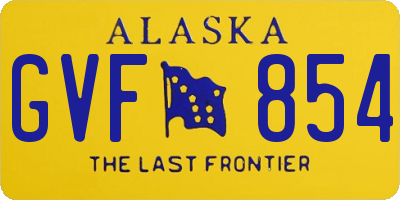 AK license plate GVF854