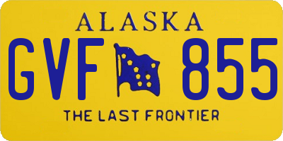 AK license plate GVF855