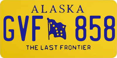 AK license plate GVF858