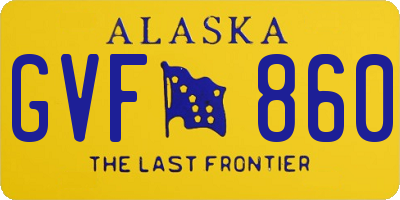 AK license plate GVF860