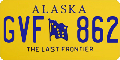 AK license plate GVF862