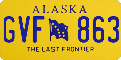 AK license plate GVF863