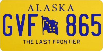 AK license plate GVF865