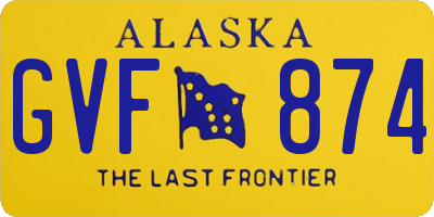 AK license plate GVF874