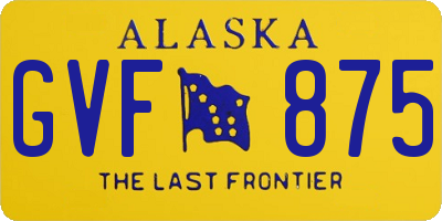 AK license plate GVF875