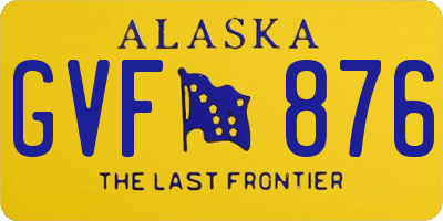 AK license plate GVF876