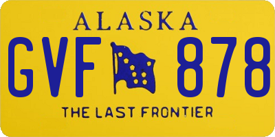 AK license plate GVF878