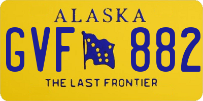 AK license plate GVF882