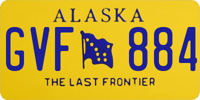 AK license plate GVF884