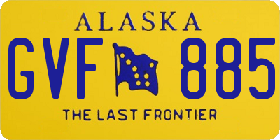 AK license plate GVF885