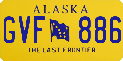 AK license plate GVF886