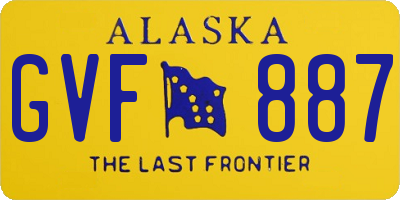 AK license plate GVF887