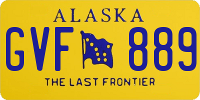 AK license plate GVF889