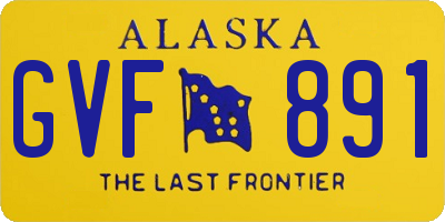 AK license plate GVF891