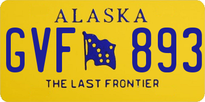 AK license plate GVF893