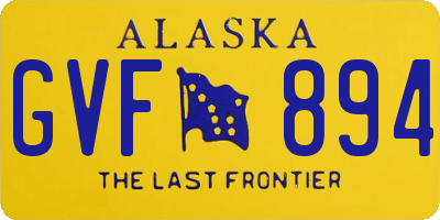 AK license plate GVF894