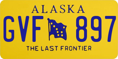 AK license plate GVF897