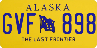 AK license plate GVF898