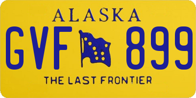 AK license plate GVF899