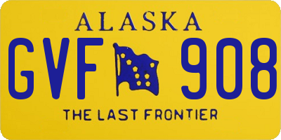 AK license plate GVF908