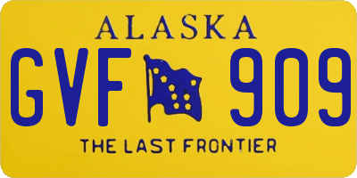 AK license plate GVF909