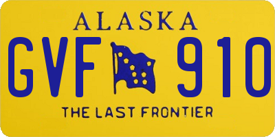 AK license plate GVF910