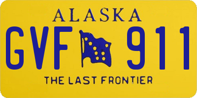 AK license plate GVF911