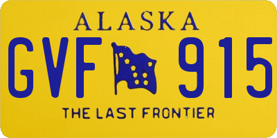 AK license plate GVF915