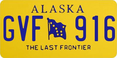 AK license plate GVF916