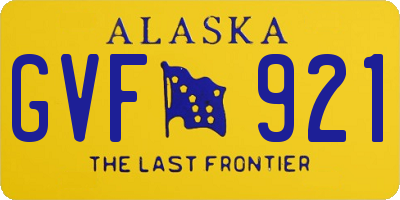 AK license plate GVF921