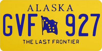 AK license plate GVF927