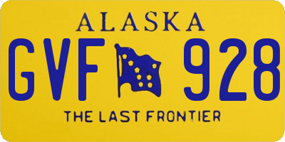 AK license plate GVF928