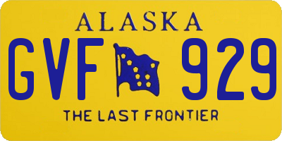 AK license plate GVF929